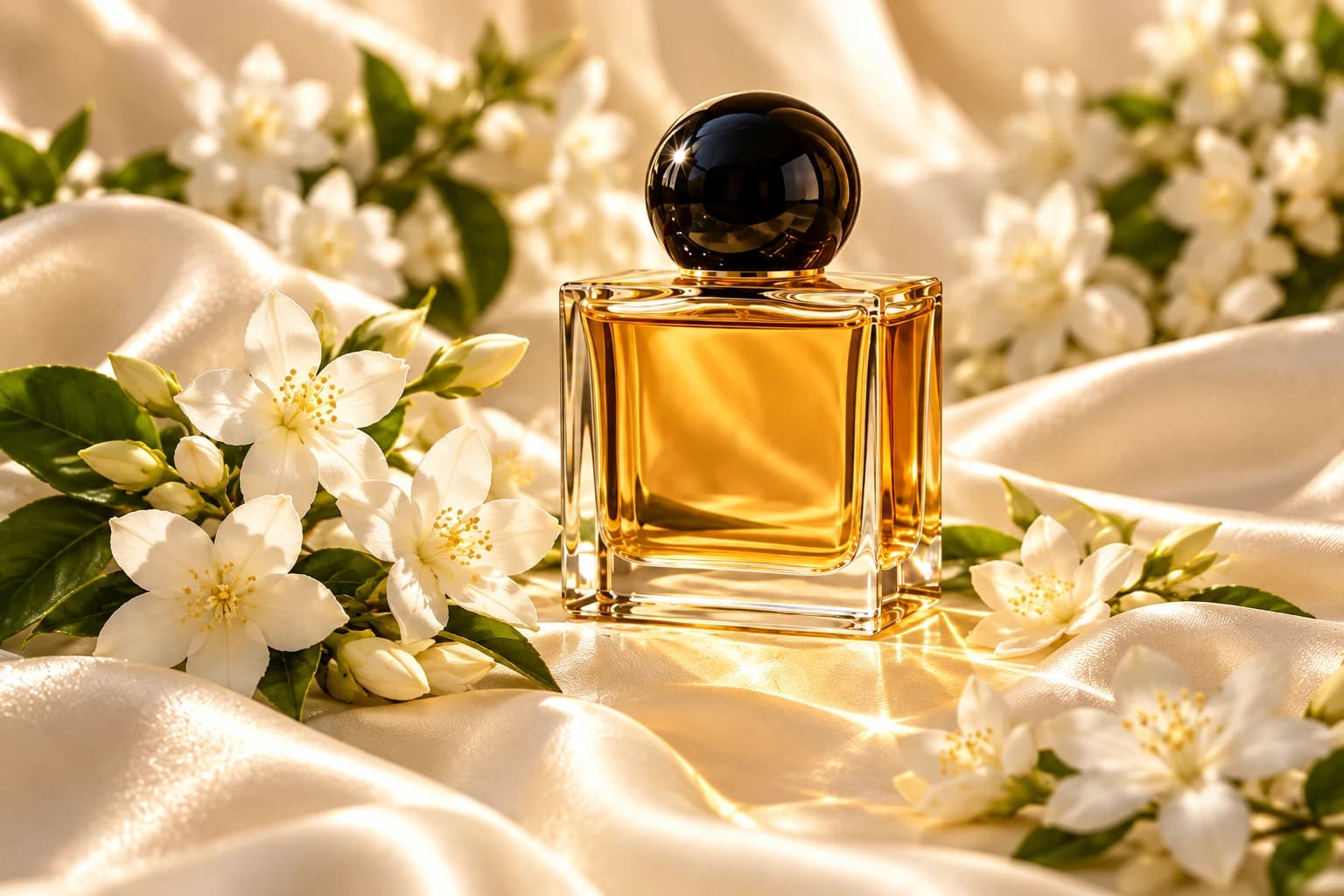 Perfume with blossoms